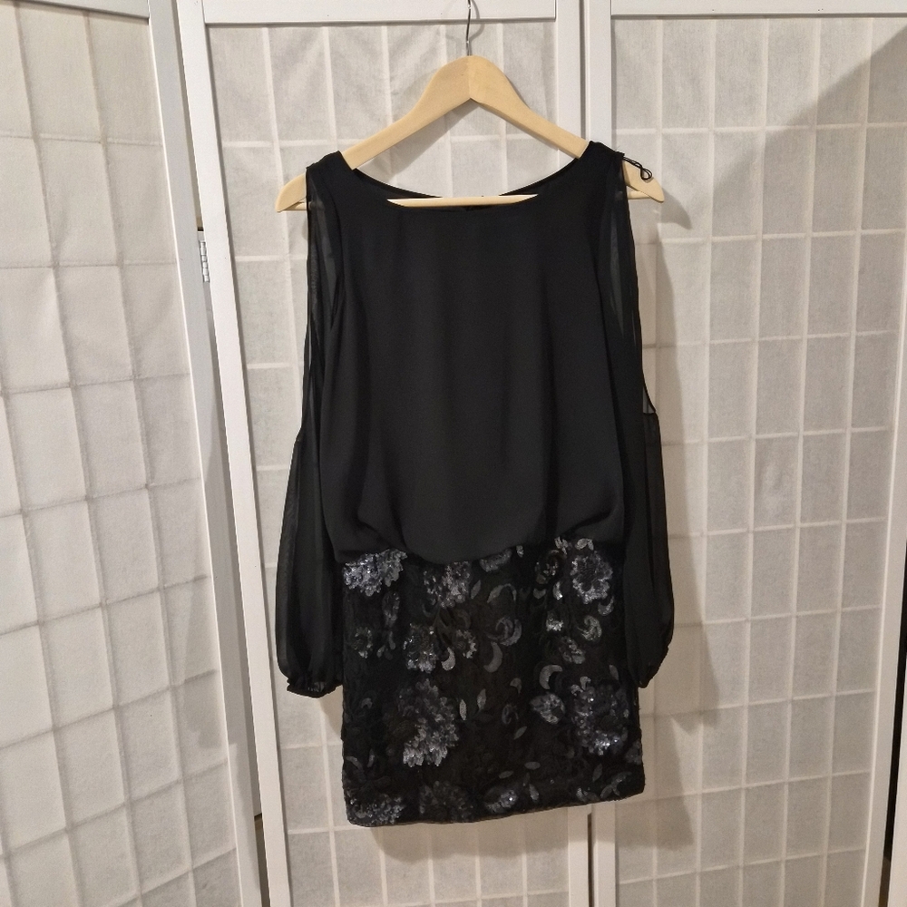 Aidan Mattox Cutout Sleeve Embellished Dress Sz 0
